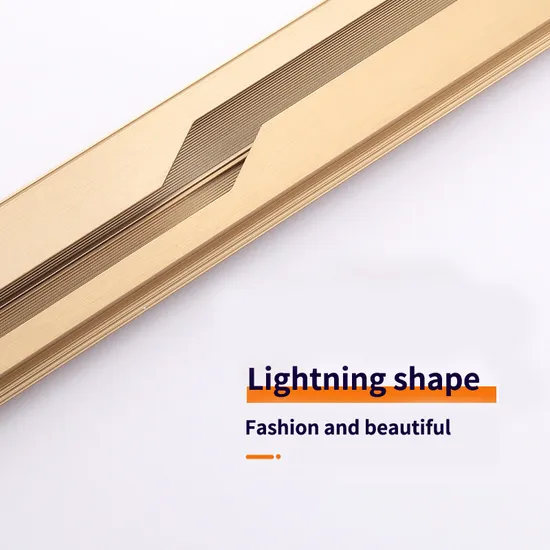 Concealed Slotless Aluminum Lightning Wardrobe Cabinet Door Handle