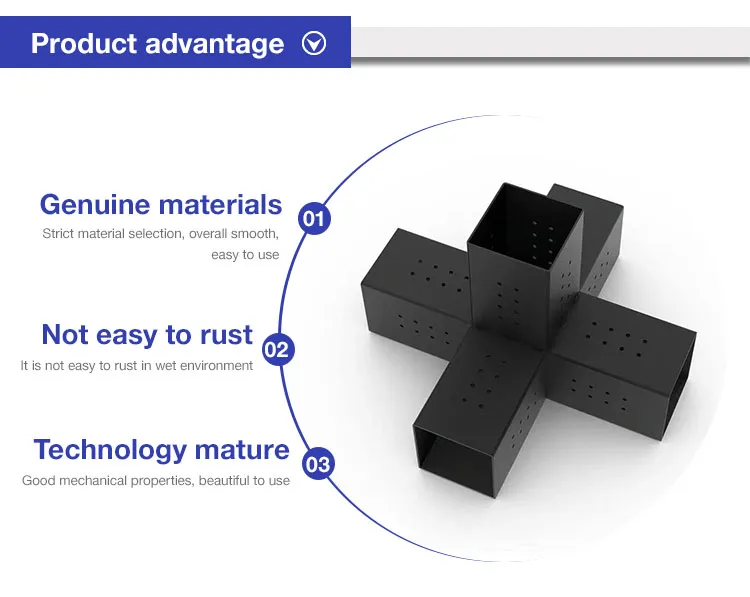 4X4 Ss 3-Way Right Corner Pergola Bracket with 4 Flange Anchors