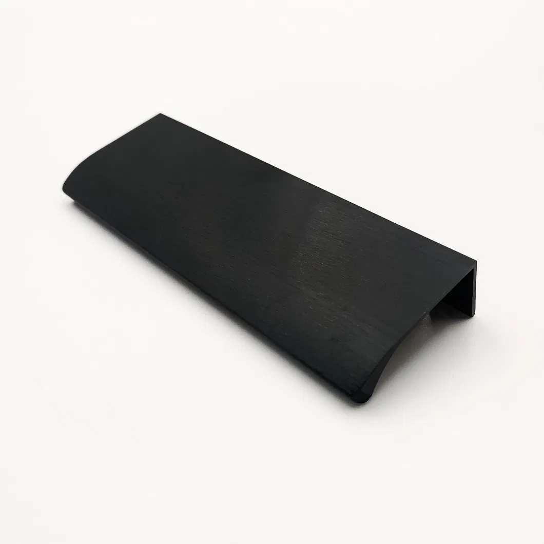 Back Mount Brushed Black Bedroom Dresser Finger Edge Pull Handles