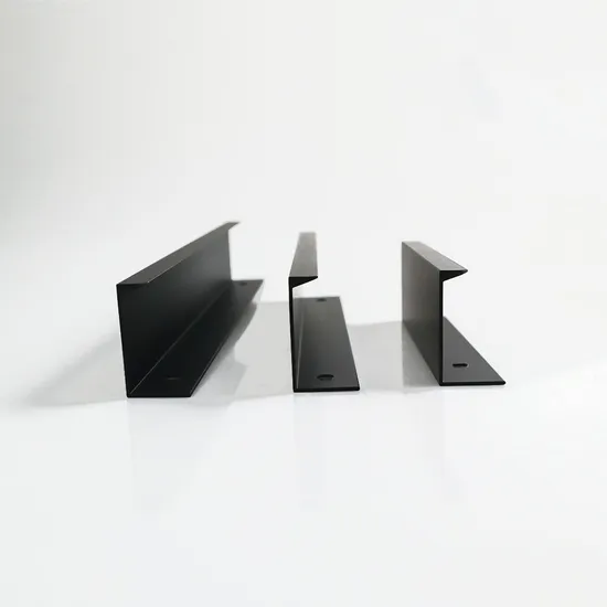 Modern Furniture Hardware Matt Black Hidden Kitchen Finger Edge Cabinet Pull Handles