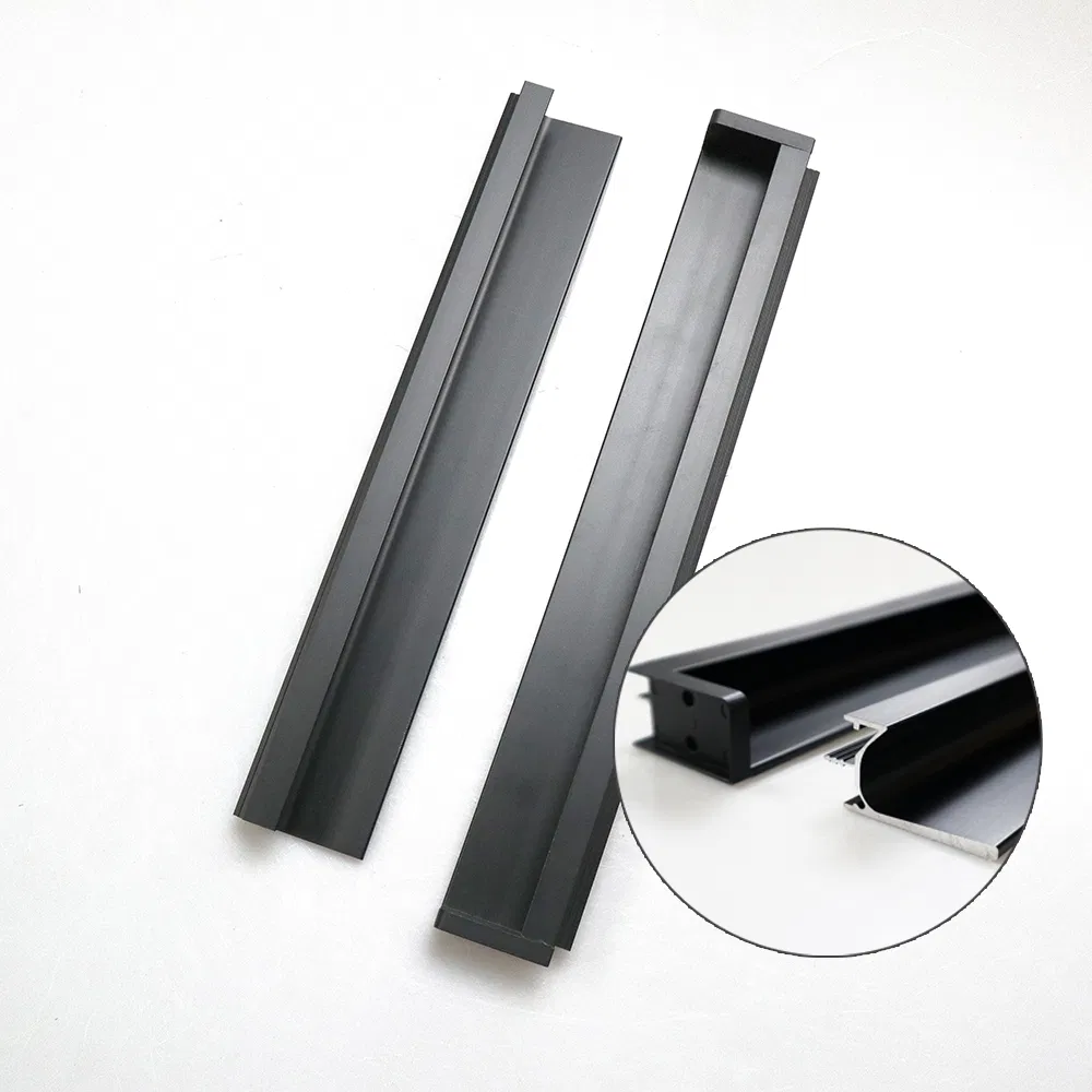 Aluminum Furniture Hidden Drawer Handle Kitchen Cabinet Wardrobe Invisible Handles