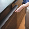 Aluminum Furniture Hardware Drawer Handles Hidden Finger Edge Pull for Kitchen Cabinet