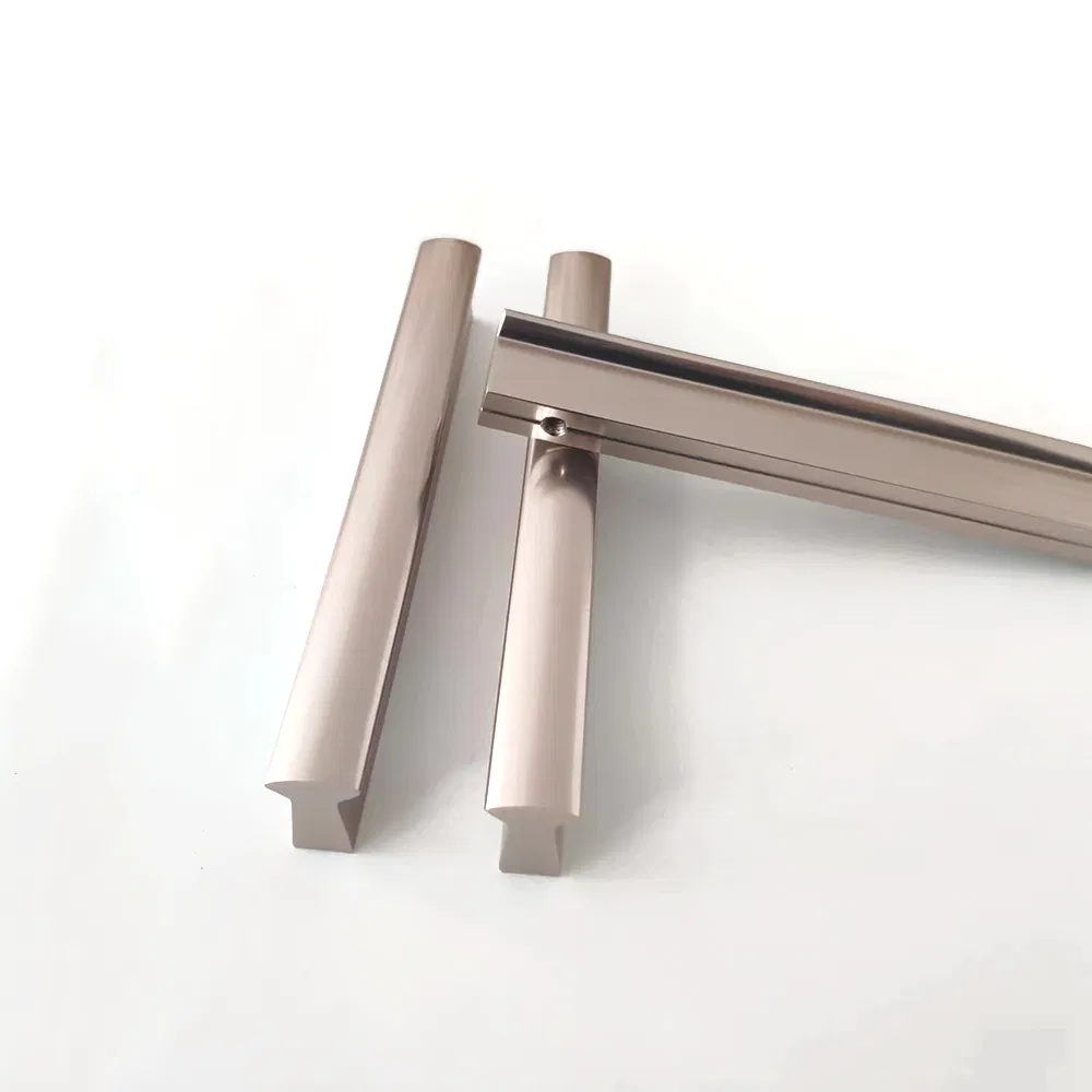 Champagne Chrome Plated Aluminum Kitchen Cabinet Drawer Handle Pull