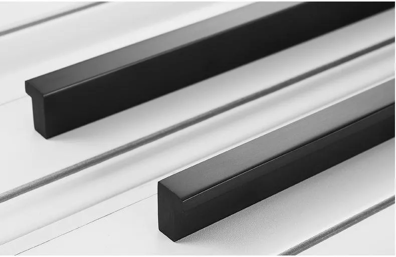 Furniture Accessories Hardware Matt Black Aluminum Cabinet Drawer Pull Handle