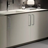 Solid U-Shaped Cabinets and Drawers Simple Kitchen Furniture Aluminum Handles Pulls