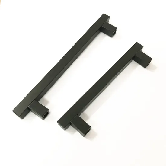 Cabinet Hardware Drawer Handles Black Matt Square T Style Solid Furniture Handle