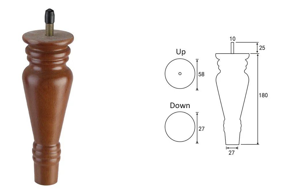 Super Load-Bearing Solid Wood Bed Legs Natural Color Fat Sofa Bed Legs