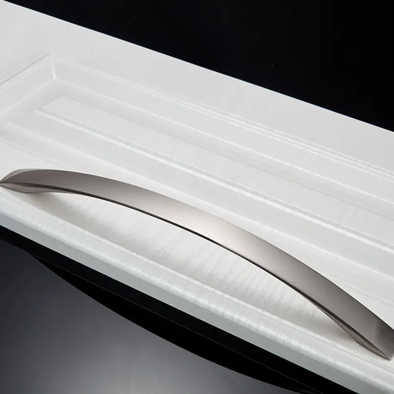 Aluminum Die-Casting Hardware Handle Aluminum Alloy Nickel Brushed Kitchen Cabinet Handle