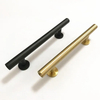 Brass Satin Gold Matt Black Stainless Steel Round T Bar Pull Handle