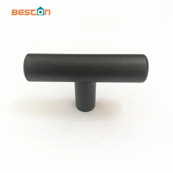 2 Inch 12X50mm T Bar Single Hole Black Ss Cabinet Pull Knob