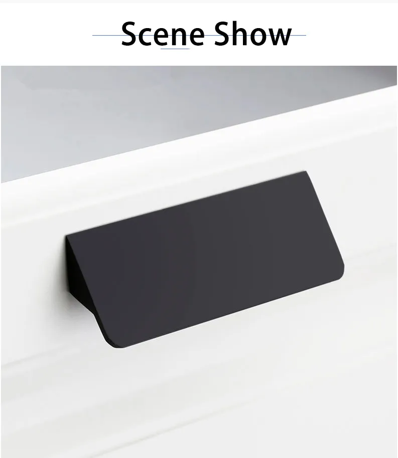 Aluminium Alloy Pulls Furniture Hardware Kitchen Cupboard Wardrobe Drawer Door Handles