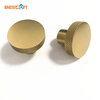 Brass Gold Knurled Cabinet Drawer Round Knobs