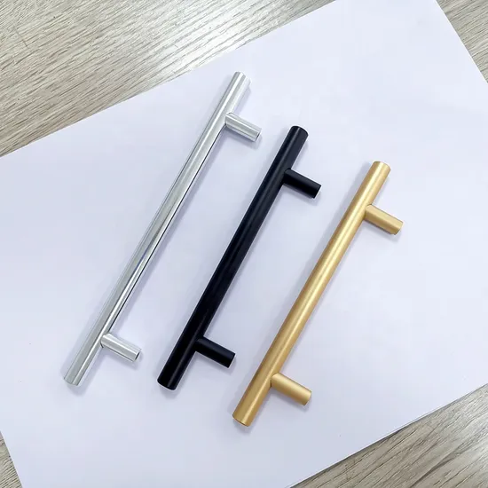 Modern Cabinet Drawer Handles Matt Gold Black Furniture Kitchen Aluminum 96mm Handle