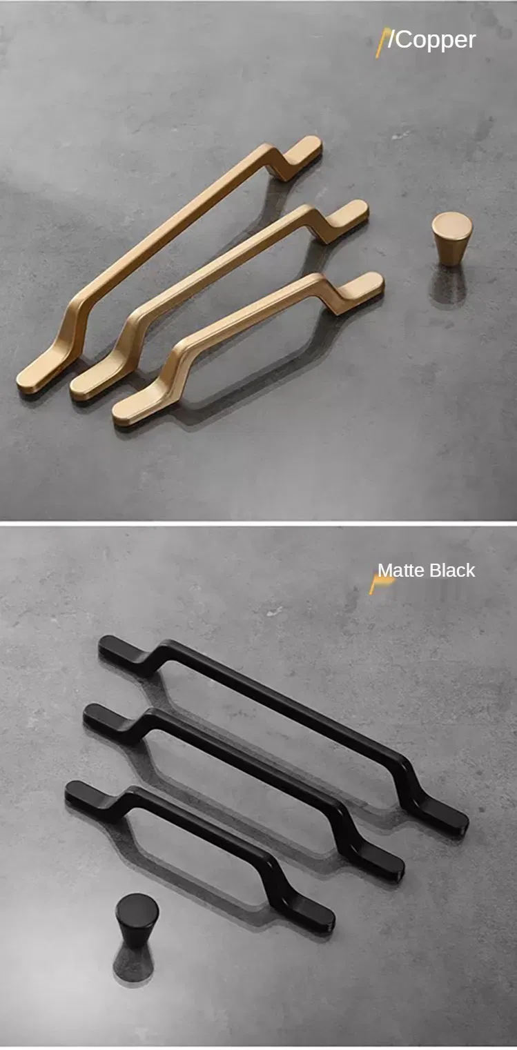 Factory Simple Style Aluminum Alloy Kitchen Furniture Cabinet Drawer Nightstand Handle