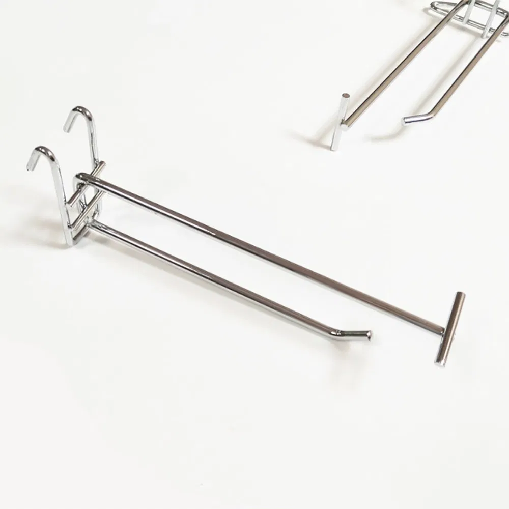 Chrome Plating Display Metal Gridwall Hook Retail Display Hooks with Price Tag