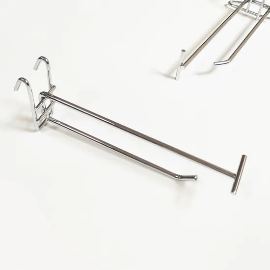 Chrome Plating Display Metal Gridwall Hook Retail Display Hooks with Price Tag