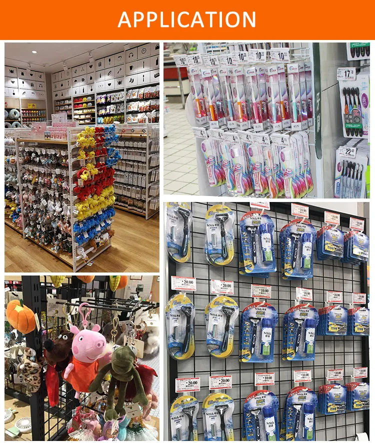 Supermarket Wire Mesh Display Hook for Shelf Storage Hooks with Price Tag