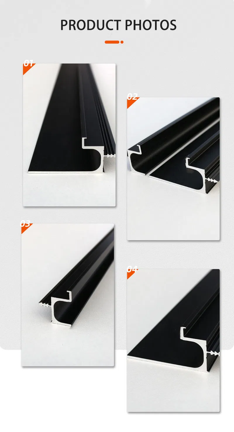 Aluminum Furniture 3 Meters Long Cabinet Handle Profile Slotted Embedded Invisible Handle