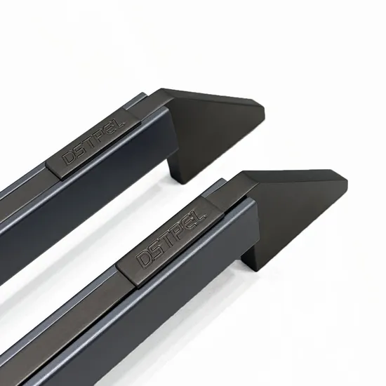 Furniture Handles Customizable Logo Modern Aluminum Gray Cabinet Handle