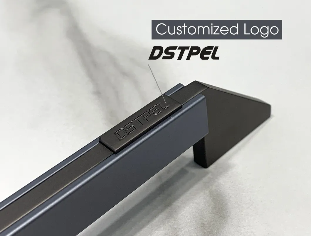 Furniture Handles Customizable Logo Modern Aluminum Gray Cabinet Handle
