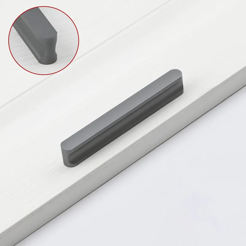 Kitchen Cabinet L Shaped Pull Handle Modern Aluminum Gold Furniture Drawer Handles