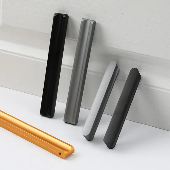 Kitchen Cabinet L Shaped Pull Handle Modern Aluminum Gold Furniture Drawer Handles