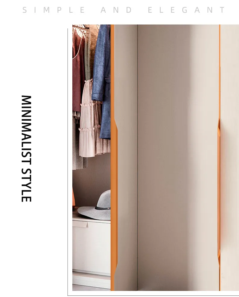 Edge Handle Black Aluminum Alloy Extended Drawer Closet Door Invisible Handle