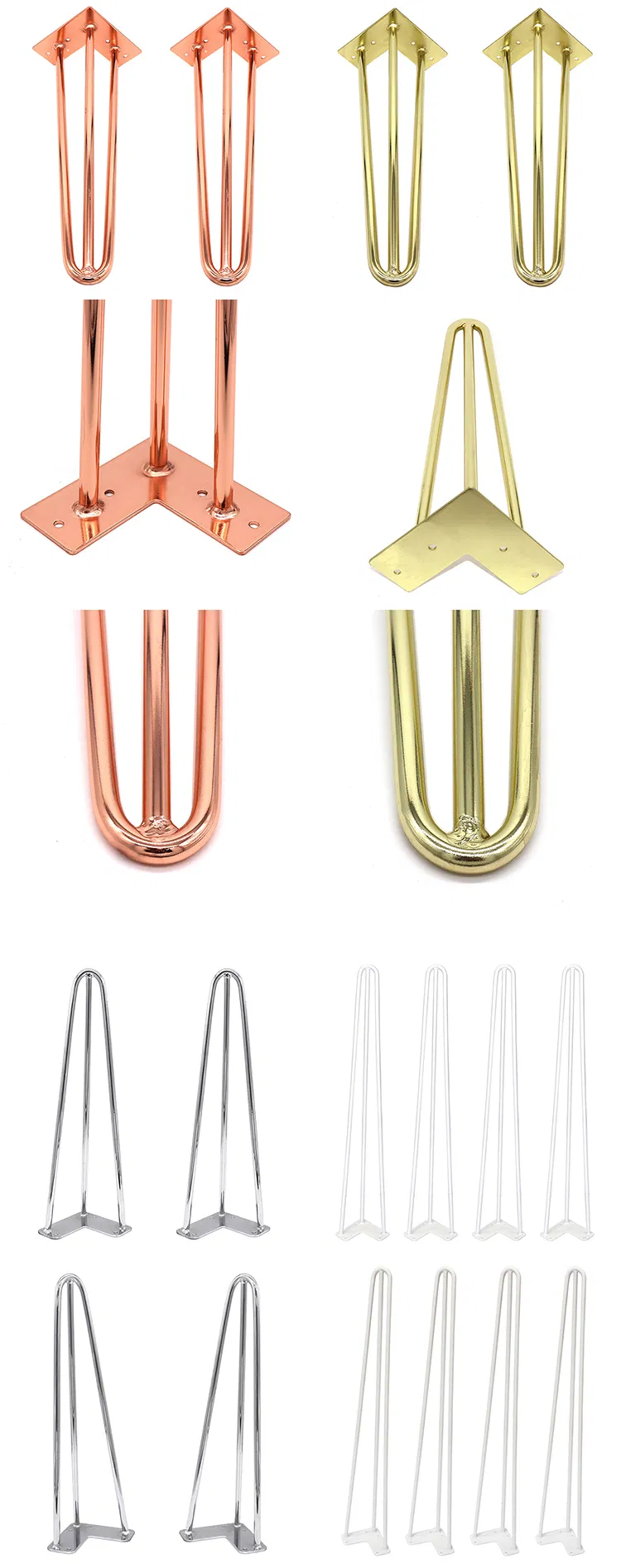 New Design Furniture Hairpin Legs Wholesale Metal Hairpin Legs for Side Table