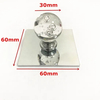 Zinc Furniture Hardware Style Crystal Glass Cabinet Drawer Chrome Knob
