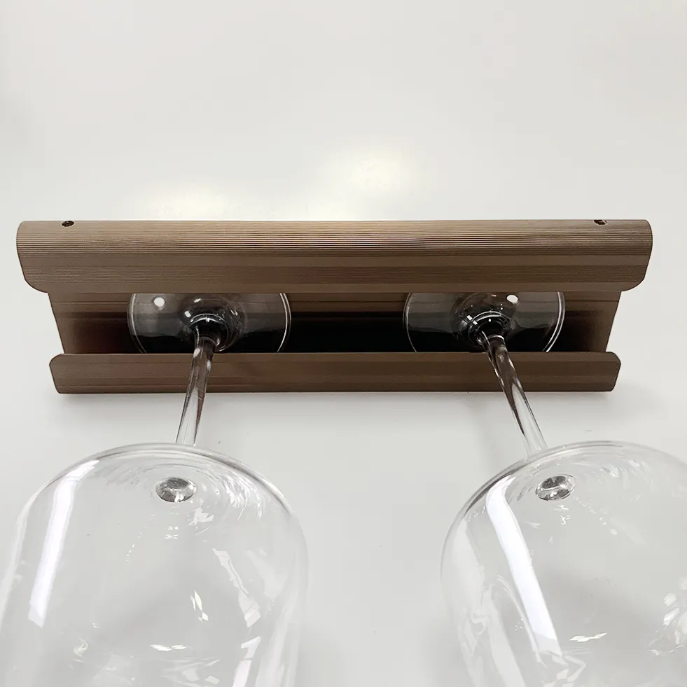 Wall Mounted Wine Glass Rack Aluminum Under Cabinet Wine Glasses Holder