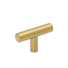 Stainless Steel Solid Hollow Drawer Kitchen Brass Gold T Bar Pull Handle