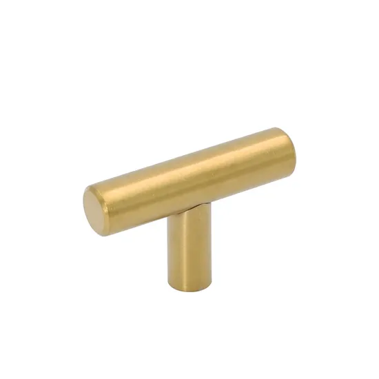 Stainless Steel Solid Hollow Drawer Kitchen Brass Gold T Bar Pull Handle