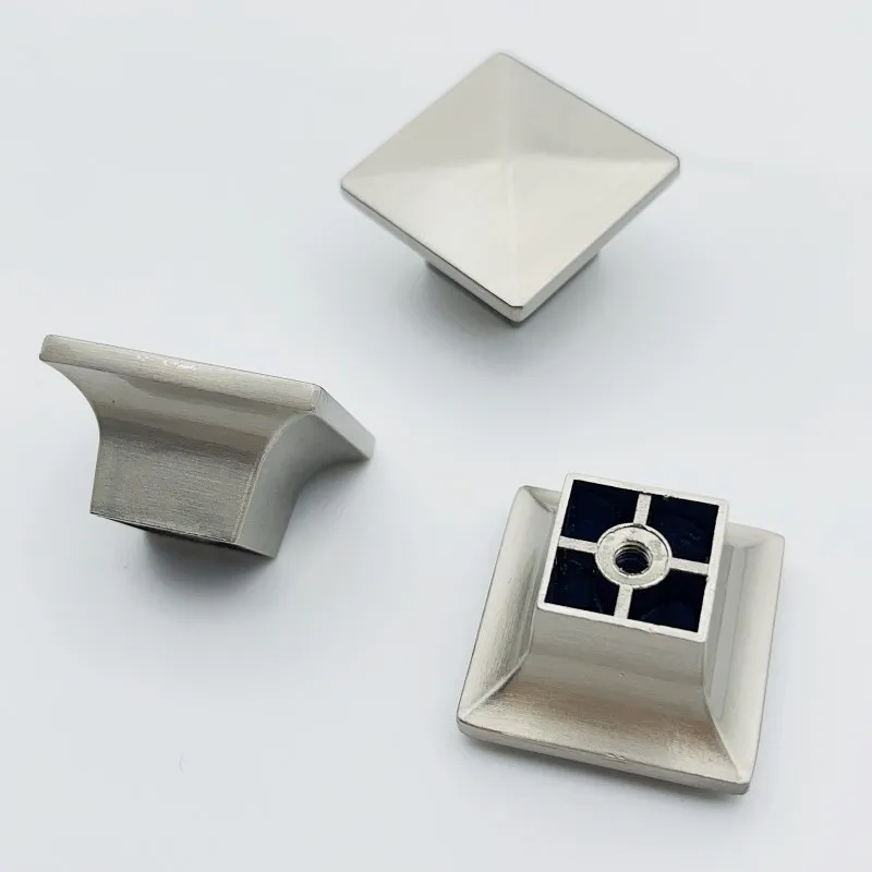 Brushed Nickel Kitchen Cabinet Drawer Knobs Zinc Square Cabinet Knobs Dresser Drawers