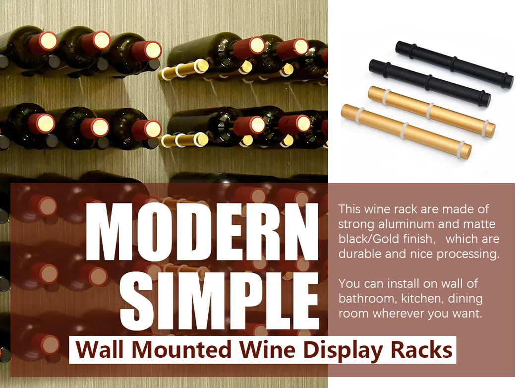 Aluminum Black Gold Wine Rack Bottle Storage Containers Wine Storage Rack