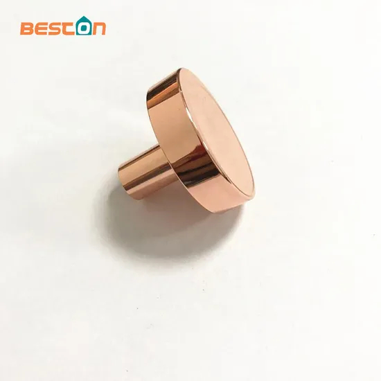 Round 40mm Diameter Kitchen Bathroom Cabinet Brass Gold Drawer Pull Handle Knob