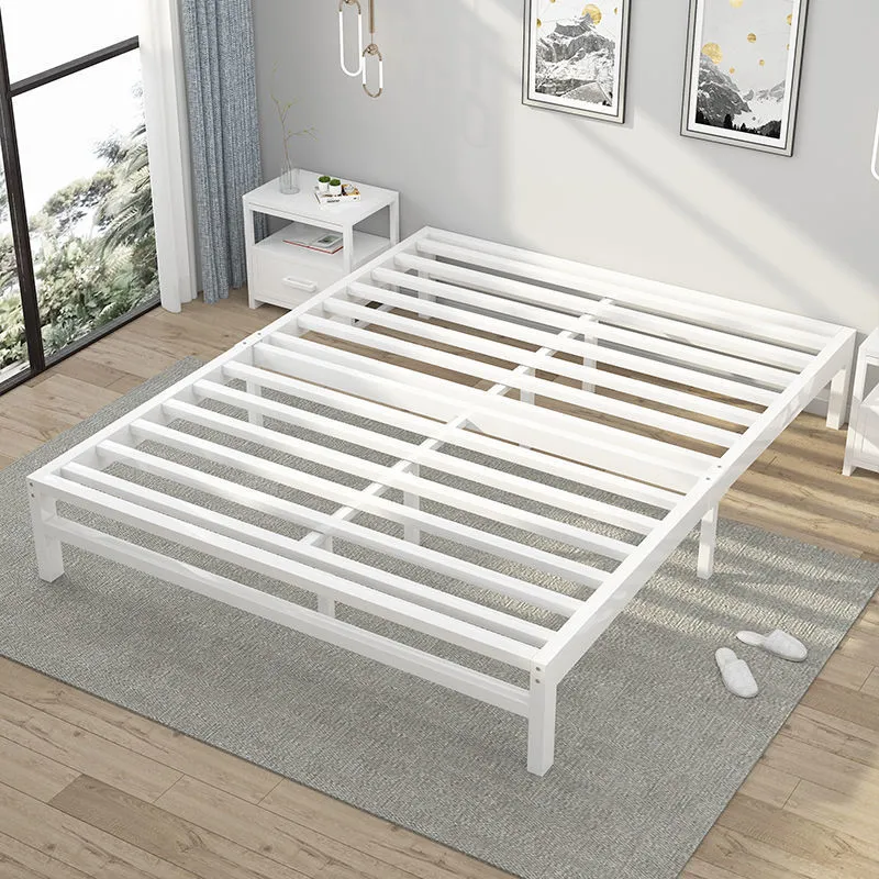 Steel Slat Foundation Hotel Home Metal Platform Base Assembly Queen Size Bed