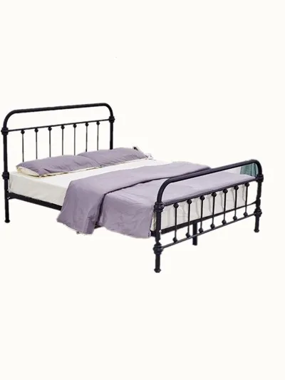 Bed with Headboard and Footboard Wrought Iron Bed Frame
