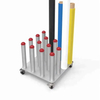 Industrial Mobile Vinyl Roll Storage Rack, Roll Media Display Rack