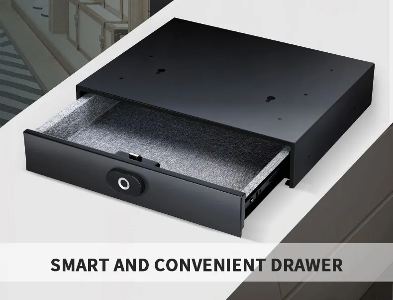 Fingerprint Lock Jewelry Drawer Safe Slide out Hidden Hotel Finance Drawer Safes