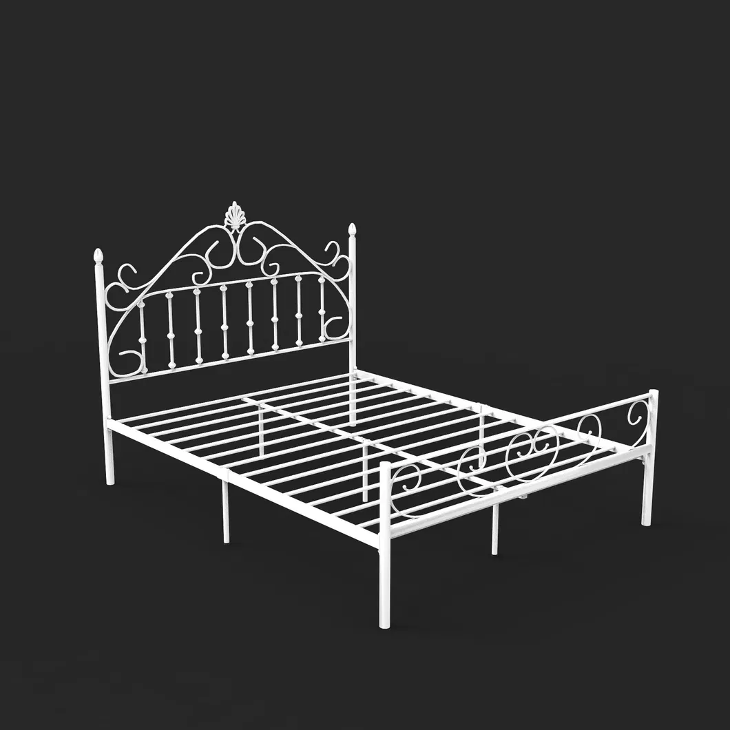 Bedroom Furniture Lit Complet Wrought Iron Bed Metal Platform Bed Frame