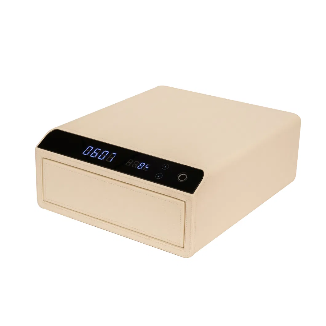 Smart Leather Safe Household Fingerprint Digital Biometric Jewelry Security Drawer Safe