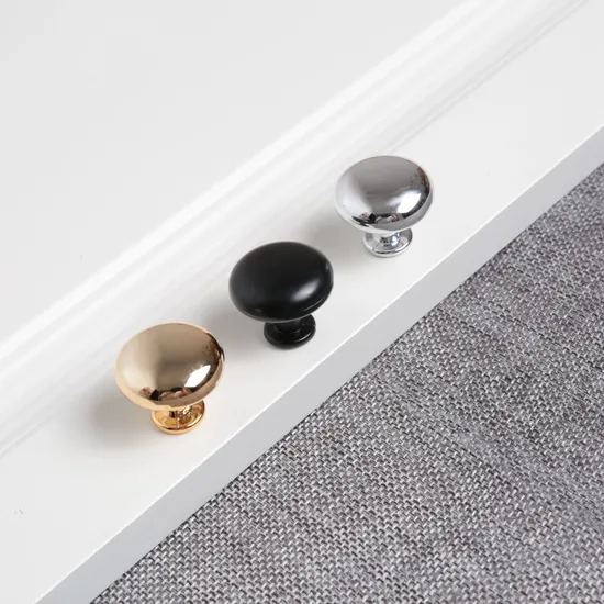 Zinc Alloy Handles Kitchen Furniture Cabinet Round Single Hole Handles Knob