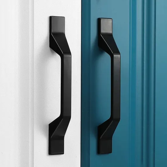 Kitchen Cupboard Drawer Handles Knob Pull Handle Black Furniture Bin Cup Handle
