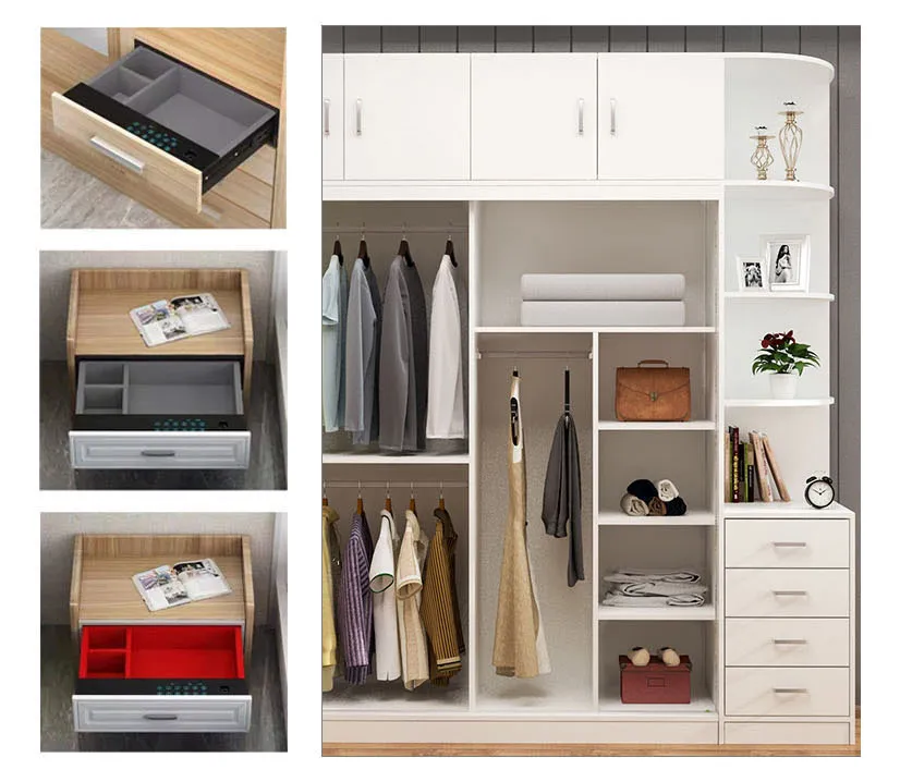 Wardrobe Code Slide out Hidden Finance Drawer Safe