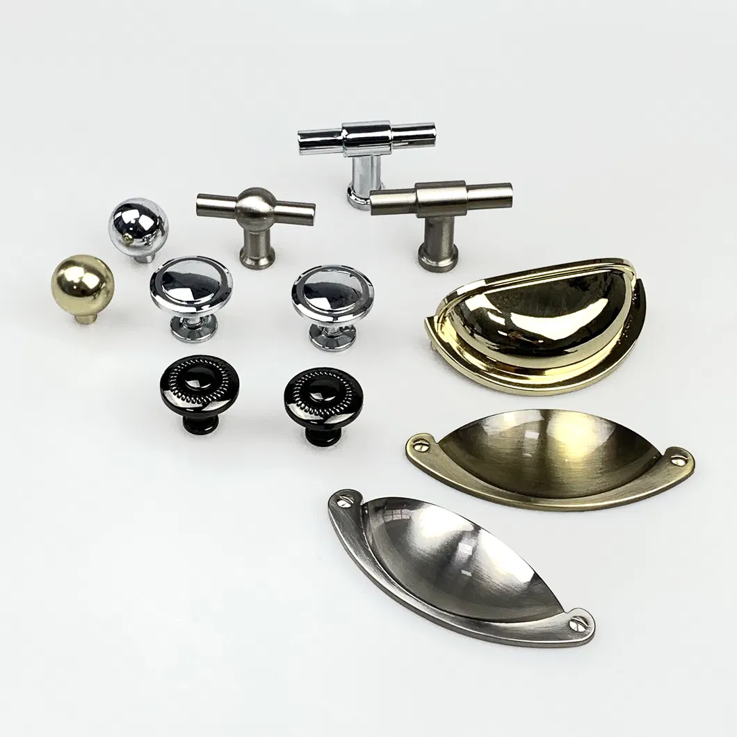 Antique Brass Gold Chrome Drawer Handles Cabinet Zinc Alloy Handle Drawer Knobs