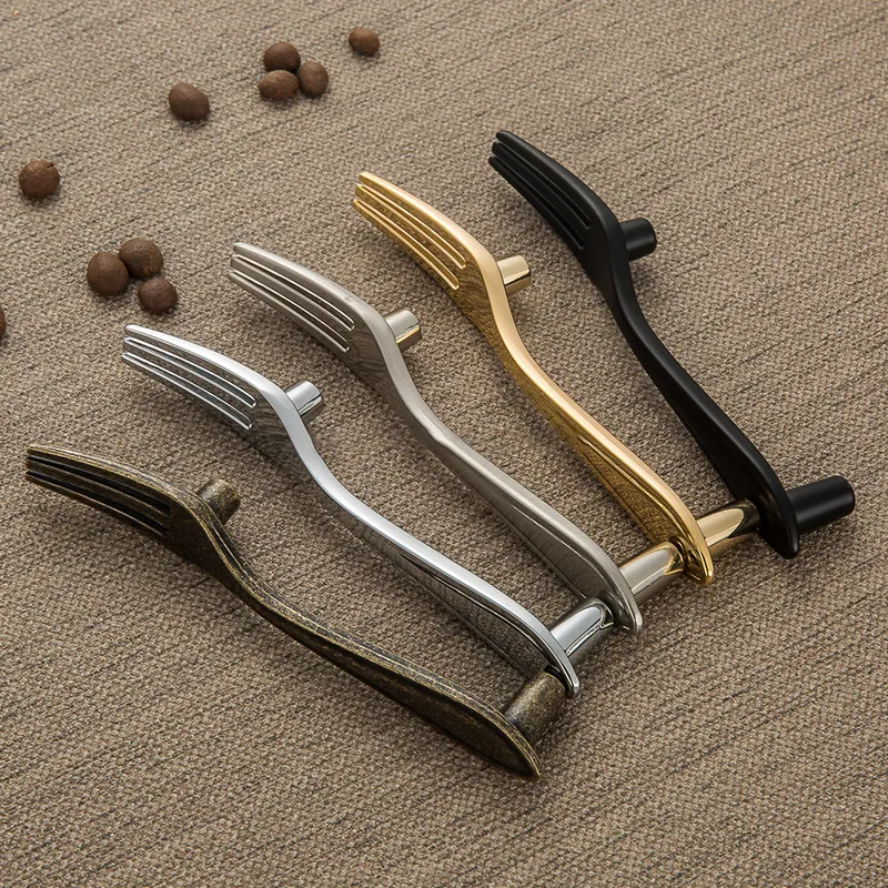 Kitchen Cabinet Handles Knobs Spoon Knife Fork Cupboard Closet Table Drawer Pulls