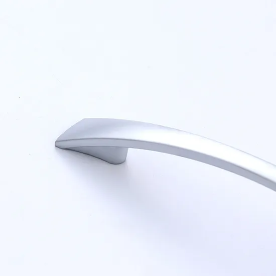 Furniture Hardware Zinc Alloy Arch Curved Brush Nickel Kitchen Cabinet Pull Handle