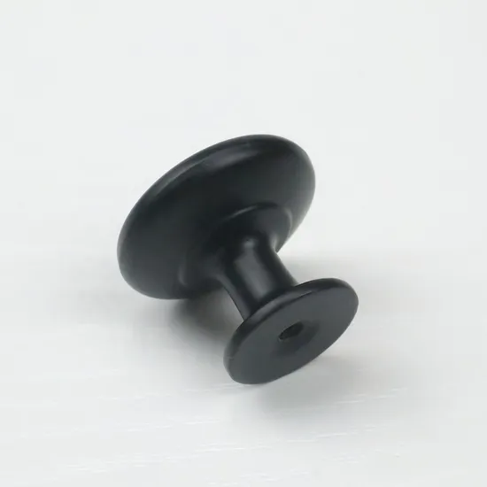 Zinc Alloy Furniture Hardware Kitchen Room Interior Black Round Mushroom Knob