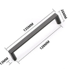 Zinc Furniture Hardware Drawer Pulls Matt Black Kitchen Cabinet Handles
