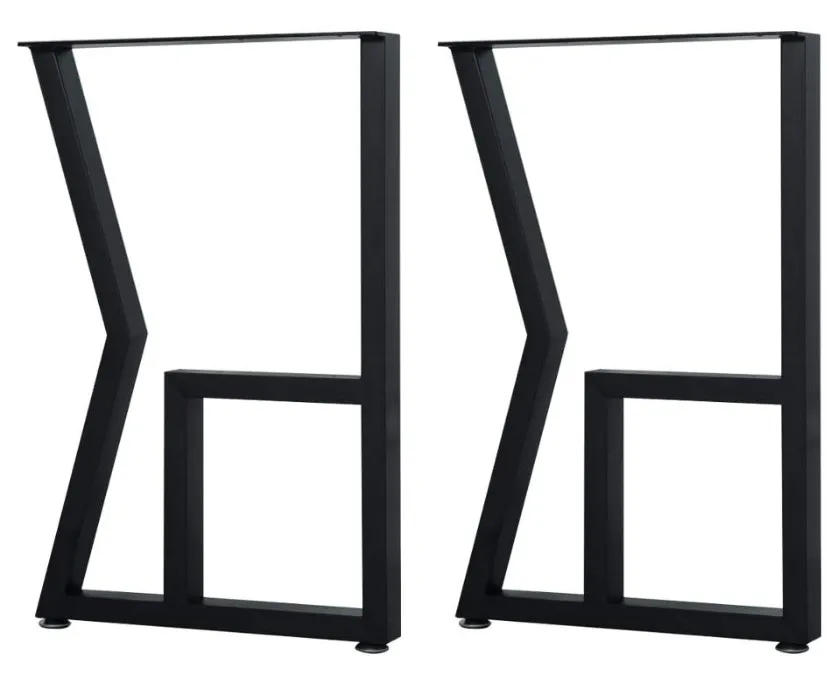 Industrial Black Powder Coated Finish Dining Table Iron Table Leg